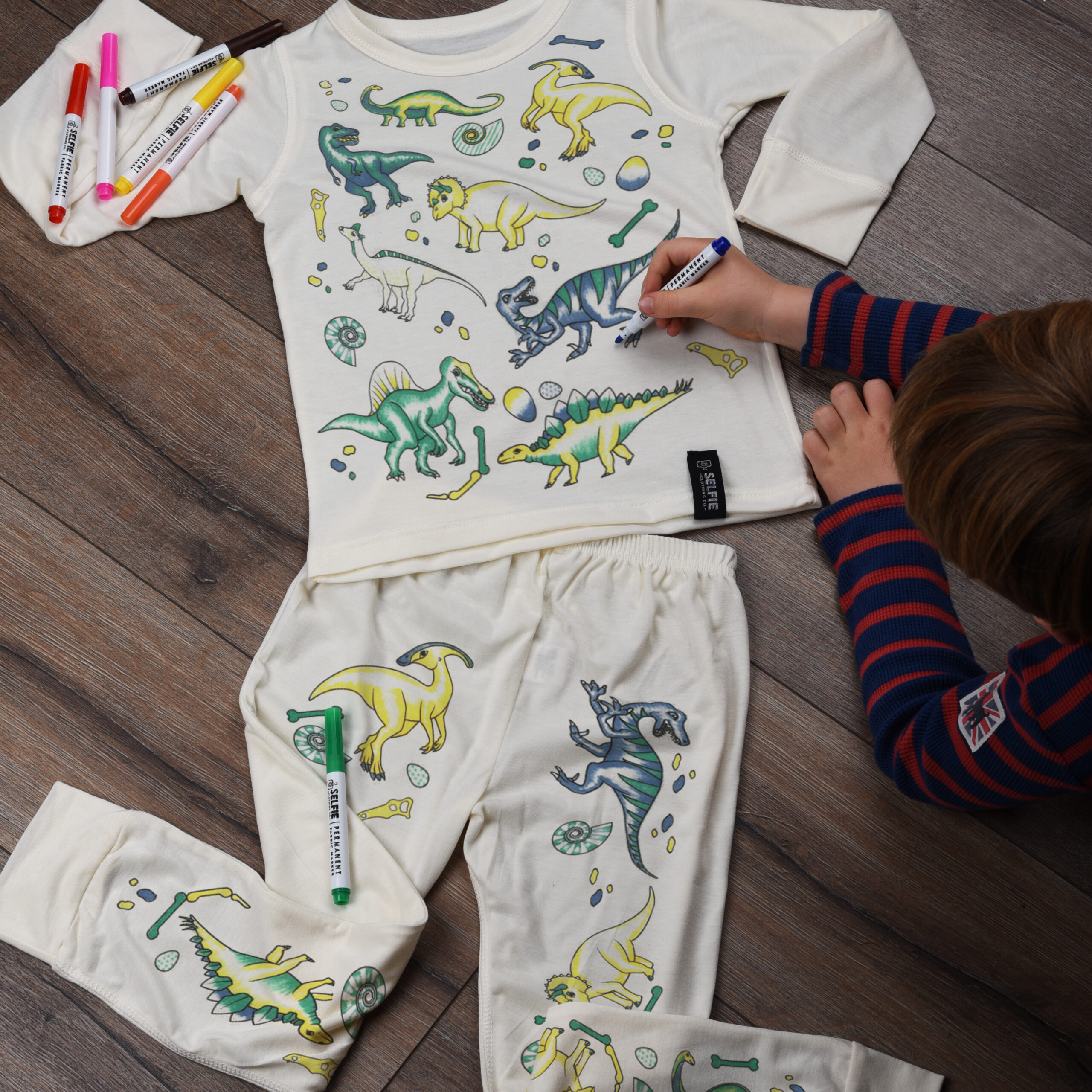 Classic Dinosaur Colour In Pyjamas